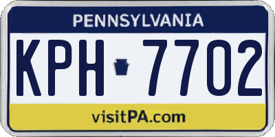 PA license plate KPH7702