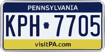 PA license plate KPH7705