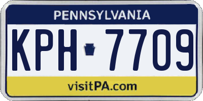 PA license plate KPH7709