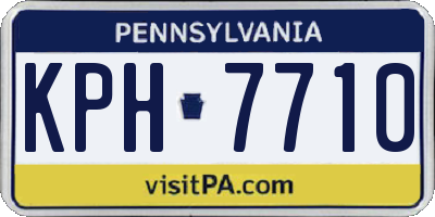 PA license plate KPH7710