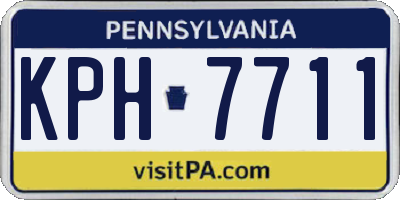 PA license plate KPH7711