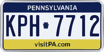 PA license plate KPH7712