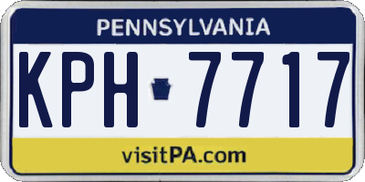 PA license plate KPH7717