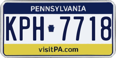 PA license plate KPH7718