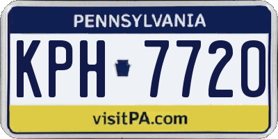 PA license plate KPH7720