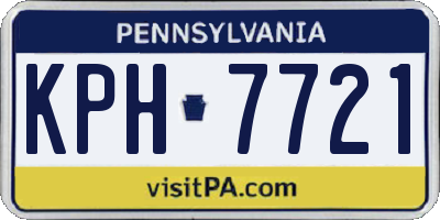 PA license plate KPH7721