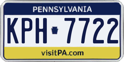 PA license plate KPH7722