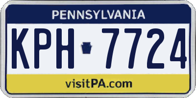 PA license plate KPH7724