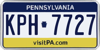 PA license plate KPH7727