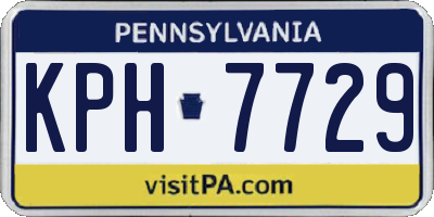 PA license plate KPH7729