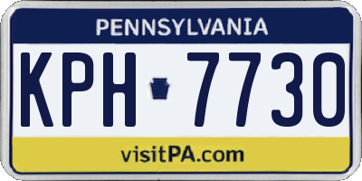 PA license plate KPH7730