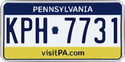 PA license plate KPH7731