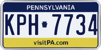 PA license plate KPH7734