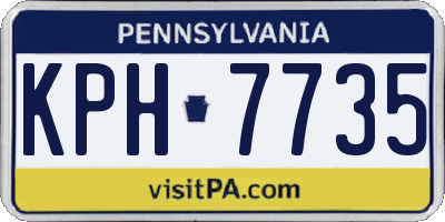PA license plate KPH7735