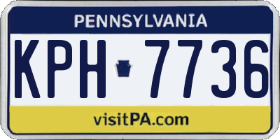 PA license plate KPH7736