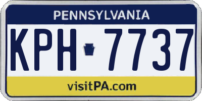 PA license plate KPH7737