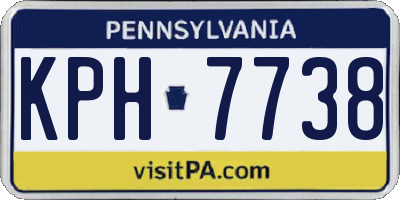 PA license plate KPH7738