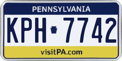 PA license plate KPH7742