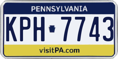 PA license plate KPH7743