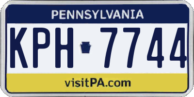 PA license plate KPH7744