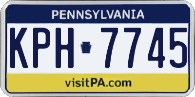 PA license plate KPH7745