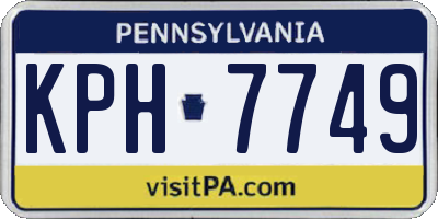 PA license plate KPH7749