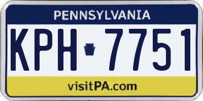 PA license plate KPH7751