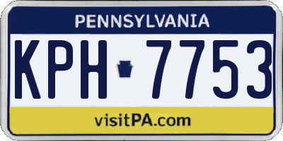 PA license plate KPH7753