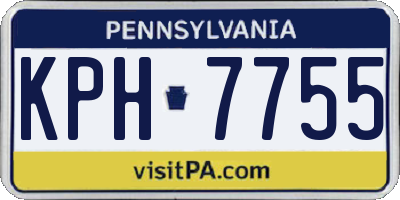 PA license plate KPH7755