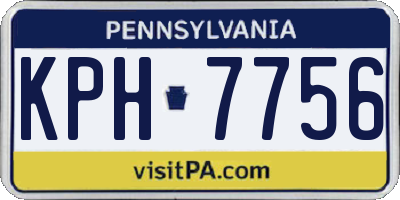 PA license plate KPH7756