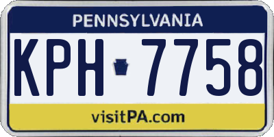 PA license plate KPH7758