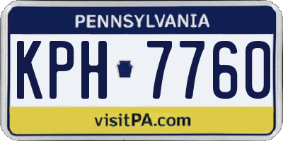PA license plate KPH7760