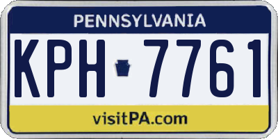 PA license plate KPH7761