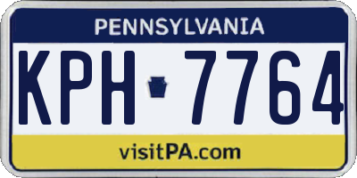 PA license plate KPH7764