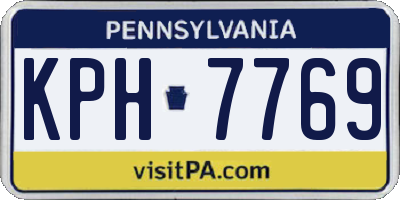 PA license plate KPH7769
