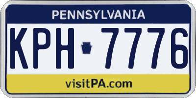 PA license plate KPH7776