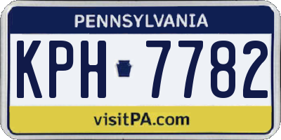 PA license plate KPH7782