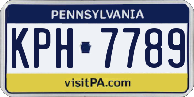 PA license plate KPH7789