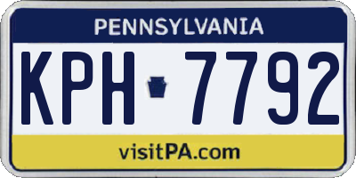 PA license plate KPH7792