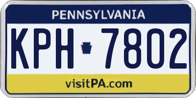 PA license plate KPH7802