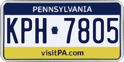 PA license plate KPH7805