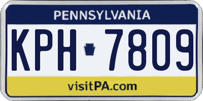 PA license plate KPH7809