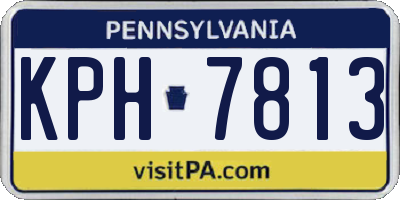 PA license plate KPH7813