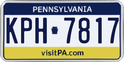 PA license plate KPH7817