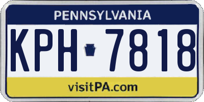 PA license plate KPH7818