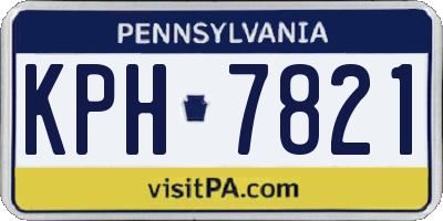 PA license plate KPH7821