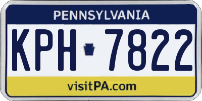 PA license plate KPH7822