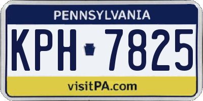 PA license plate KPH7825