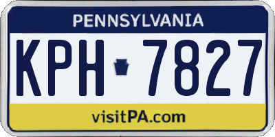 PA license plate KPH7827