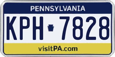 PA license plate KPH7828